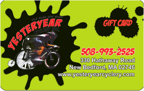 GIFT CARD, Yesteryear cyclery, New Beford Ma.